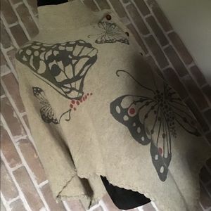 Anthropologie 80% Wool Poncho by Moth